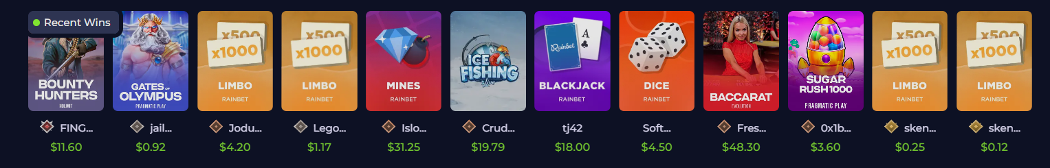Rainbet Bonus Australia - Recent Win